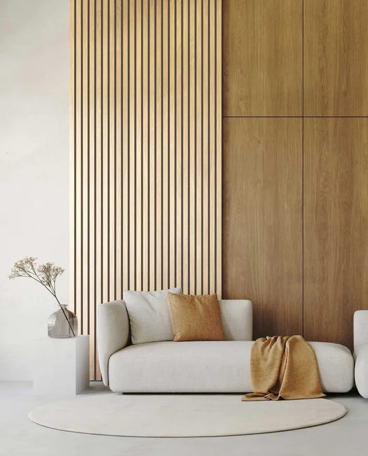 Panel alistonado de pared Maple en un ambiente decorado (imagen de ambiente)