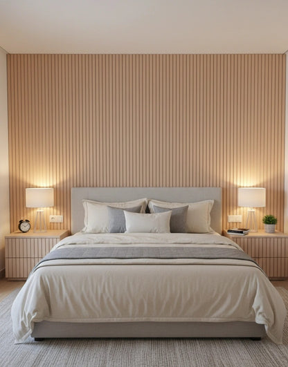 Panel alistonado de pared Maple en otro ambiente decorado (imagen de ambiente)