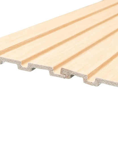 Detalle del perfil acanalado de las lamas Maple